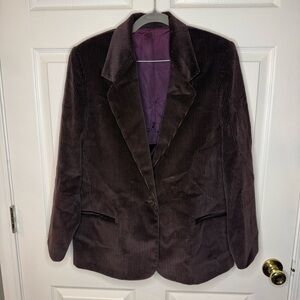 Orvis Vintage Women's Corduroy Blazer in Dark Plum Size 10 GUC